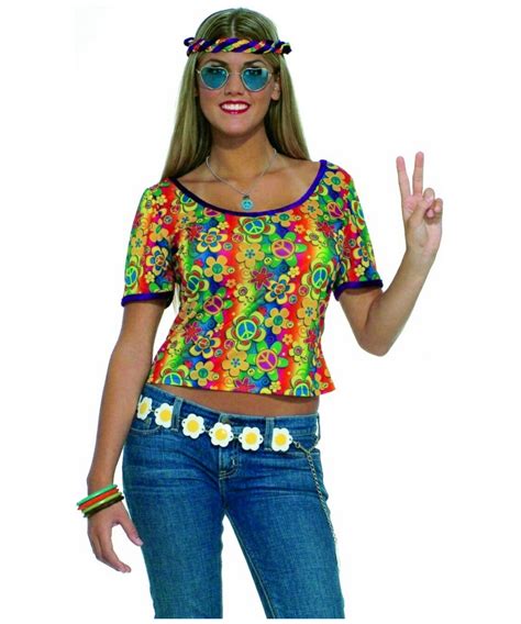 Adult Sexy Hippie Shirt Costume Hippie Costumes