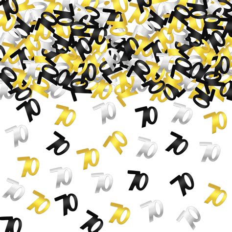 Buy 70th Birthday Confetti For Table Decorations Pack Of 1000 Gold