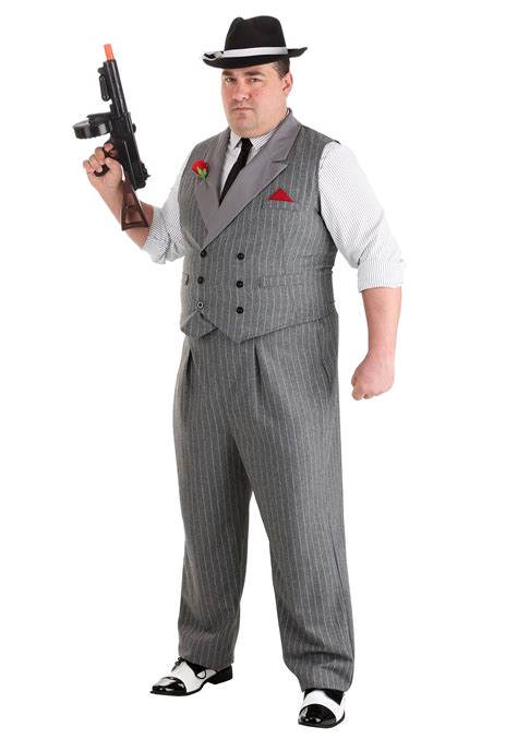 Plus Size Mens Ruthless Gangster Costume