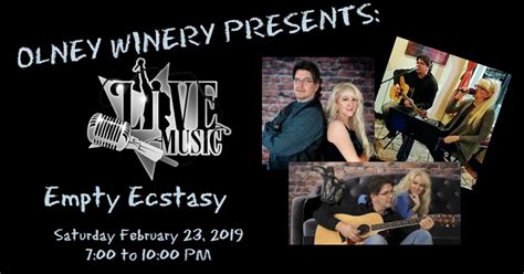 Live Music Featuring Empty Ecstasy Olney Winery