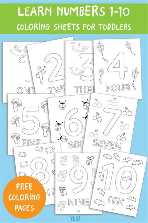 Free interactive exercises to practice online or download as pdf to print. 1-10 Printable Numbers Coloring Pages - YES! we made this | Free printable coloring pages, Free ...