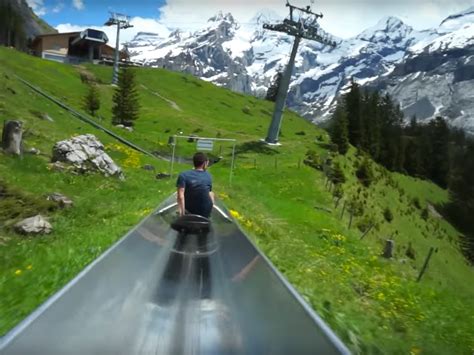 Switzerlands Mountain Coaster Lets You Slide Down The Alps Condé