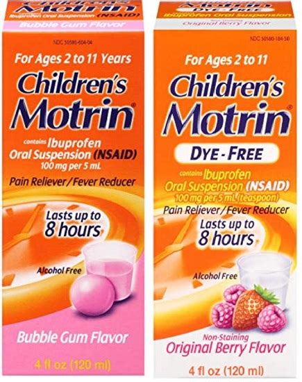 Childrens Motrin Oral Suspension Pain Relief Ibuprofen 4 Oz 397