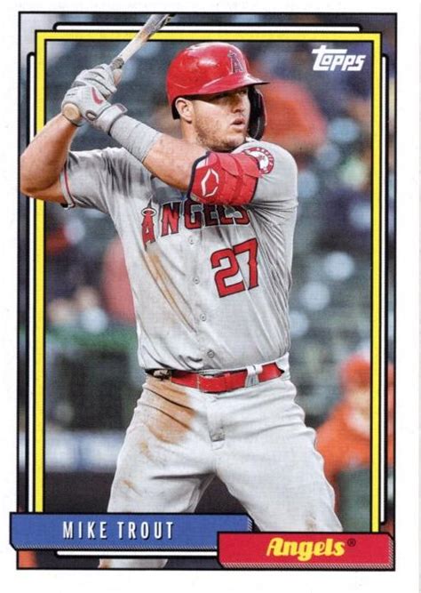 2021 Topps Update 1992 Topps Redux T92 3 Mike Trout Trading Card