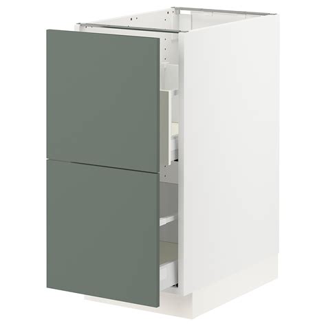 The base and the drawers can come in a variety of colors. SEKTION Base cabinet for recycling, white Maximera, Bodarp ...