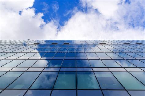 Sky Reflection On Glasses Of The Building Stock Photo Image Of