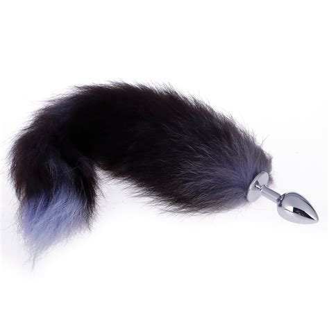 Adult Fox Tail Butt Plug Stainless Steel Faux Fox Tail Sex Toy Anal