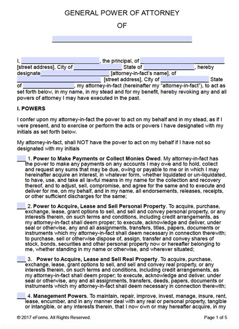 Free Printable Power Of Attorney Form Virginia