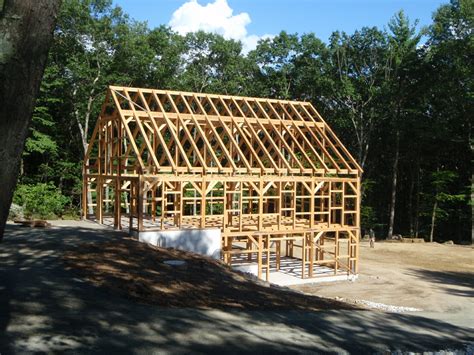Post And Beam Horse Barn With Space For Hay And Equipment