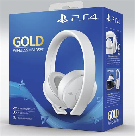 Ps4 Gold Wireless Headset White Ps4 Buy Now At Mighty Ape Australia