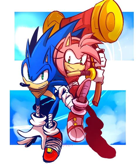 Sonic Boom Sonic And Amy By Zubwayori On Deviantart