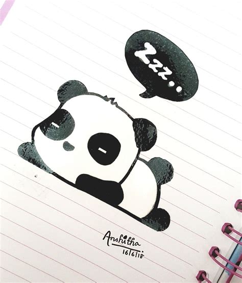 Panda Doodle Art Drawing Thesweet Cafe