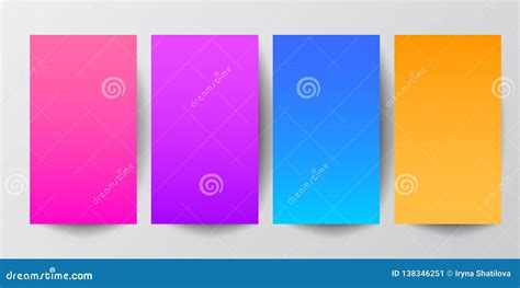 Modern Screen Color Gradients Vector Design For Mobile App Stock