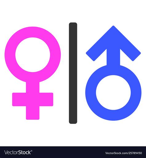 Toilet Gender Symbol Flat Icon Royalty Free Vector Image