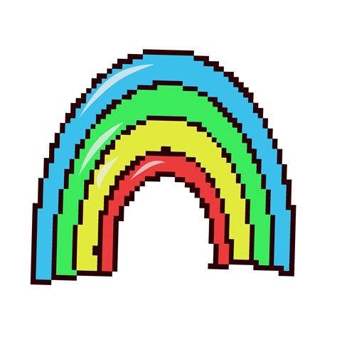 Rainbow Pixel Style 13399757 Png