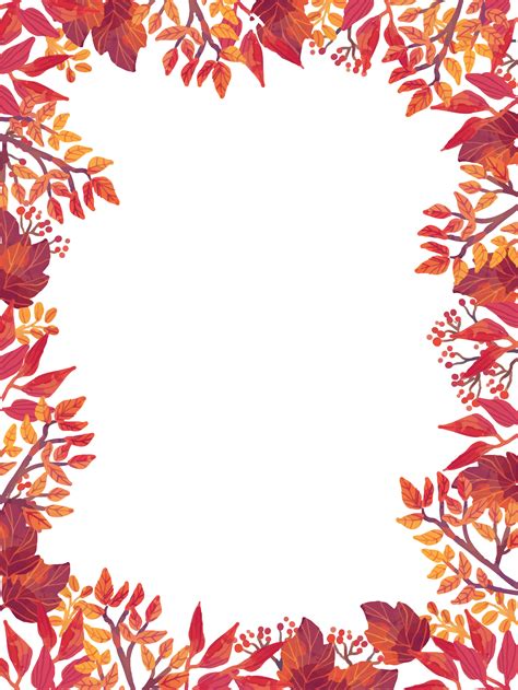 Download Festival Border Leaves Autumn Flyer Template Harvest Clipart