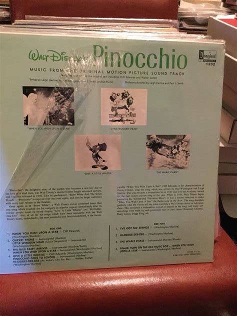 Walt Disneys Pinocchio Soundtrack Lp 1963 Ebay
