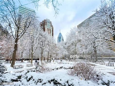 Philadelphia Skyline Winter Photos And Premium High Res Pictures
