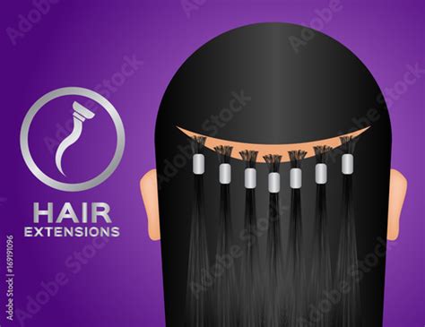 Human Hair Extensions Vector And Icon Stock Image And Royalty Free
