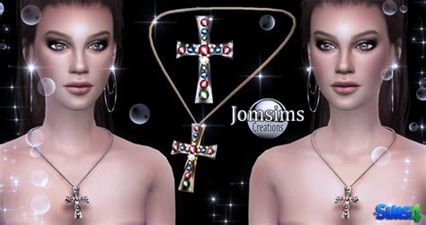 Arcas Cross And Diamond Crystal Ice Goddess Necklaces At Jomsims