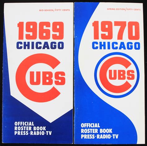 Lot Detail - 1969 Chicago Cubs Official Media Roster Book
