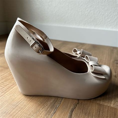 Melissa Shoes Melissa Toffee Apple Wedges With Bow In Cream Poshmark
