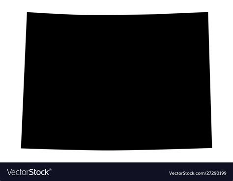 Colorado State Silhouette Map Royalty Free Vector Image