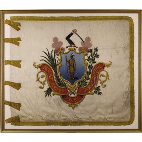 Massachusetts State Militia Flag Circa 1850 A M