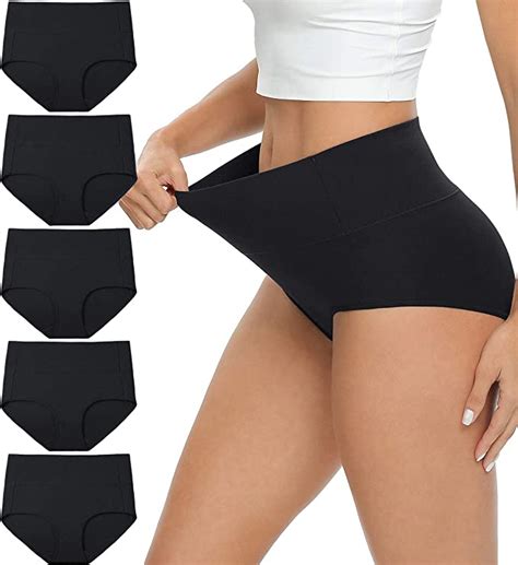 altheanray womens underwear cotton briefs high waist tummy control panties for women