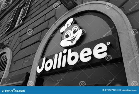 Sign Of A Roman Branch Of The Jollibee Fast Food Chain Filipino