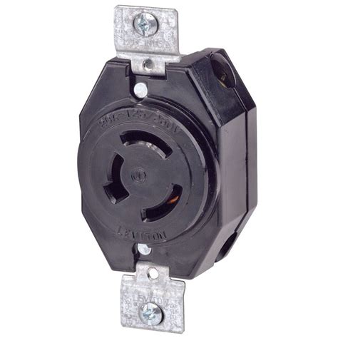 Leviton Flush Mounting Locking Receptacle 20 Amp 125250 Volt