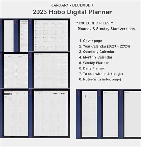 Boox Note Air Templates 2023 Digital Planner Weekly Daily Etsy