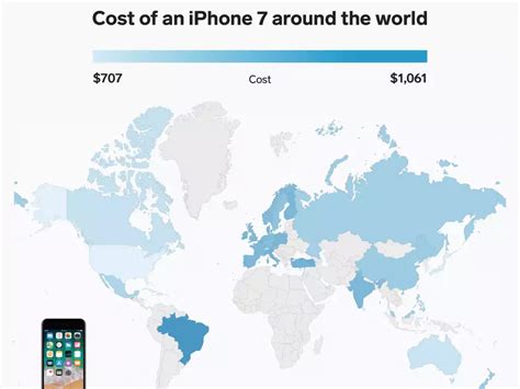 This Map Shows How Much The Iphone 7 Costs Around The World Business
