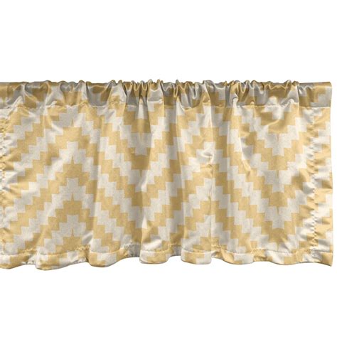Chevron Window Valance Pack Of 2 Zig Zag Pattern With Lines Skewed