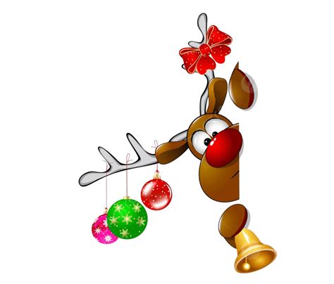 Cute Christmas Reindeer Rudolph 2 Character Deer Red Vector Character Deer Red Png And Vector