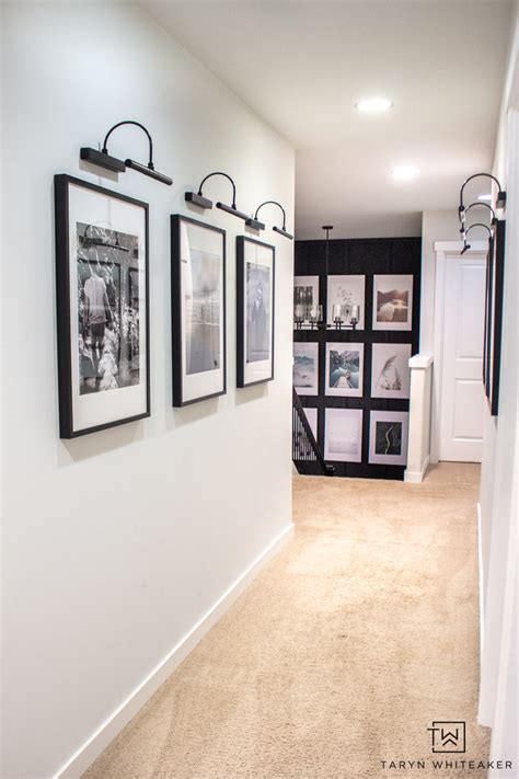 Black And White Hallway Gallery Wall Taryn Whiteaker Designs