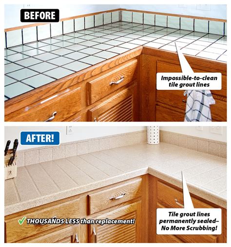 Perfect How To Redo Tile Countertops Butcher Block Island Pros And Cons