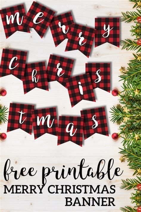 Free Printable Merry Christmas Banner Paper Trail Design Christmas