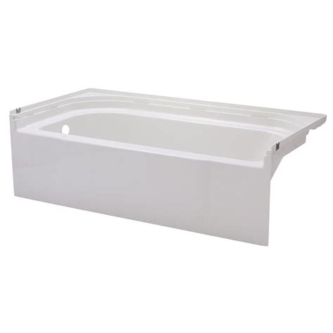 sterling accord 5 ft left drain rectangular alcove soaking tub in white 71141110 0 the home depot