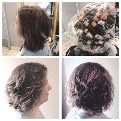 Spiral Perm On A Bob Body Wave Short Permed Hair Wave Perm Short Hair Body Wave Perm