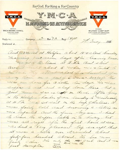 Wwi Letters Home — Summerland Museum And Archives