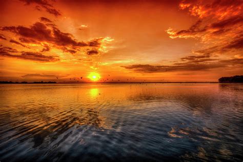 Sunset At Marine Photograph By Piotr Gozdek Pixels