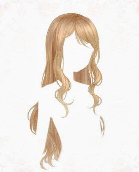 A Drawing Of A Woman With Long Blonde Hair And Bangs Standing In Front