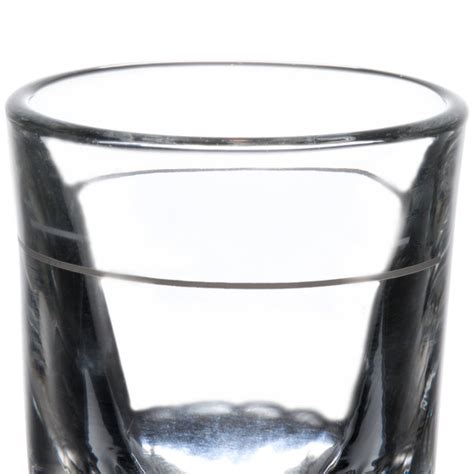 libbey 5126 a0007 2 oz fluted shot glass with 1 oz pour line 12 pack