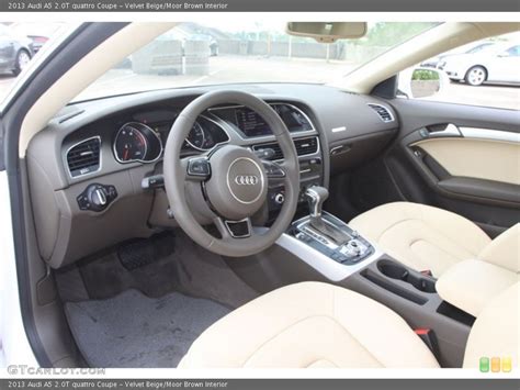 The 2013 audi a5 series provides the kind of grace and beauty seemingly lost on so many cars today, yet doesn't sacrifice comfort or confidence in the process. Velvet Beige/Moor Brown Interior Prime Interior for the ...