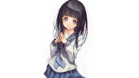 Desktop Wallpaper Cute Anime Girl Eru Chitanda Hyouka Hd Image Picture Background Rfu8fk