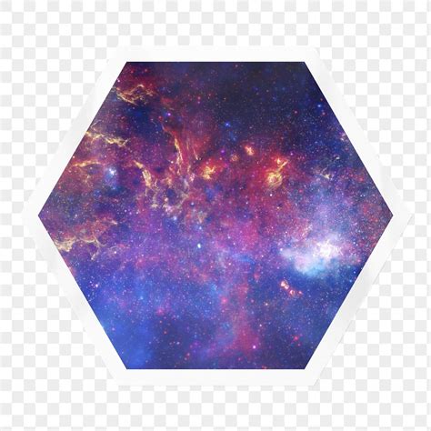 Nebula Galaxy Png Sticker Hexagon Free Png Rawpixel