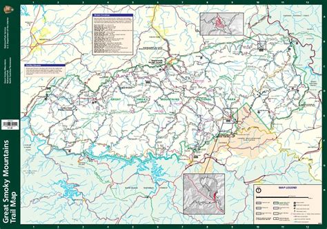 Great Smoky Mountains National Park Trails Map