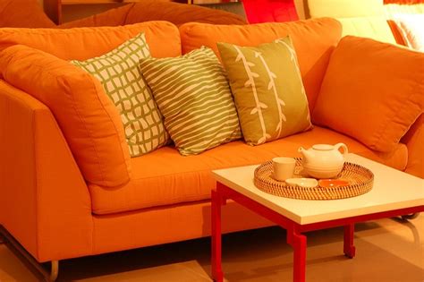 Love This Orange Loveseat Wish It Were A Sofa And Wish It Were Mine
