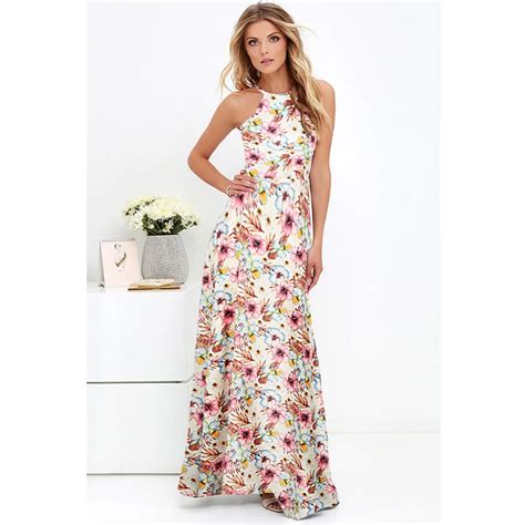 Women Vintage Floral Boho Long Dress Sexy Off Shoulder Maxi Dress 2019